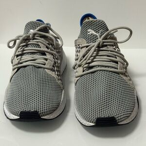 Puma Gray Knit Lace-Up Sneakers